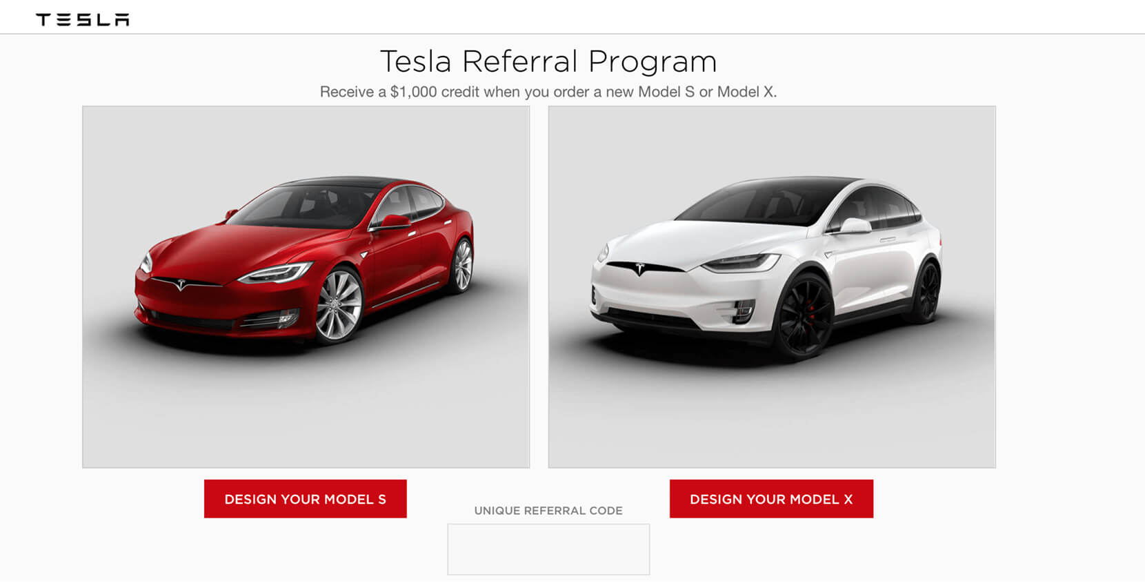 customer recommendation referral program by Tesla