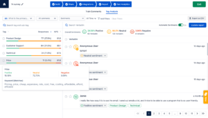 identify top complaints for analyzing nps program