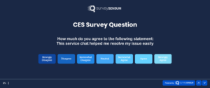 An example of a CES survey question