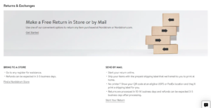 Return and exchange policy of Nordstrom