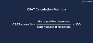 An image showing how to calculate CSAT score