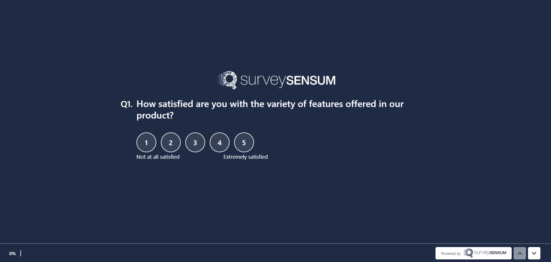This is the image of the CSAT survey where users are being asked how satisfied they are with the variety of features offered in the product. This will help you reap the benefits of customer satisfaction surveys.