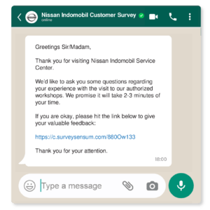 An example of a WhatsApp survey by the Souled Store created on the SurveySensum platform 