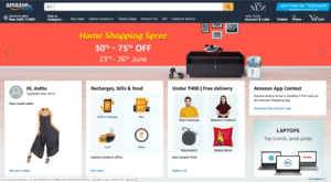 An image showing Amazon using data analytics to personalize customers' experiences to boost customer satisfaction in retail