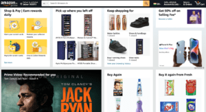 An image showing personalization in Amazon to improve customer satisfaction and experience 