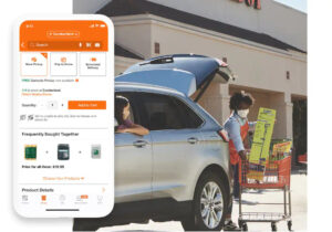The image shows Home Depot Pick Up In Store option