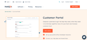 An image showing HubSpot self-service customer support channel