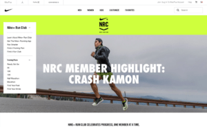 An image showing how Nike leverages its customer reviews and testimonials through the Nike Run Club 