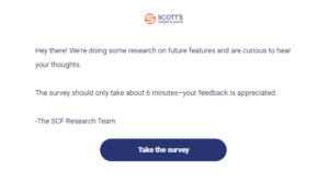 This image shows a well-written introduction by Scott's cheap flights for their survey