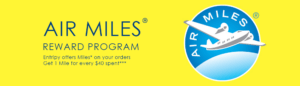 The image shows the Air miles reward program