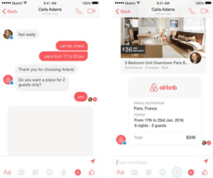 The image shows automated messages by Airbnb