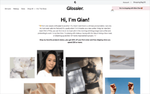 This image shows Glossier’s Ambassador Program