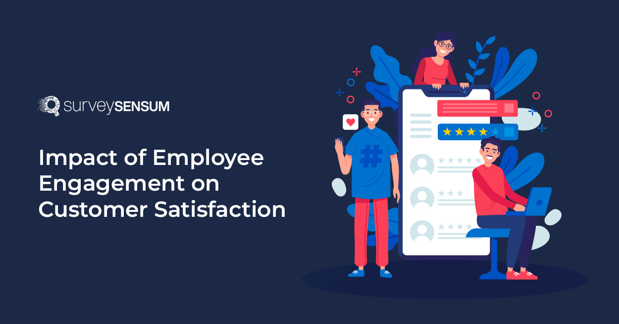 This is the banner image of Impact of employee engagement on customer satisfaction showing happy employees