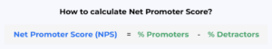 An image showing how to calculate your NPS score to know what is a good NPS score for SaaS