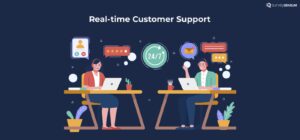  An image showing the best practice of offering real-time customer support to improve B2B customer experience
