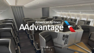 The image shows the AAdvantage program by American Airlines