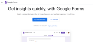 An image showing the ninth B2B manufacturing feedback platform- Google Forms