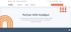 An image showing the HubSpot Partner Program website