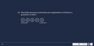 This images shows the example of employee surveys
