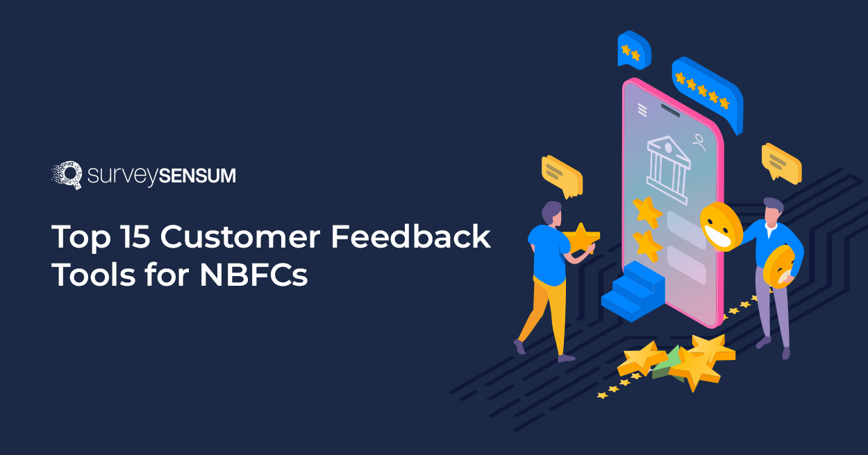 This is the banner image of customer feedback tools for NBFCs where customers are giving rating on their experience with an NBFC.