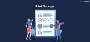 This image shows pilot surveys where two members of the team are organizing a pilot survey for their organization.
