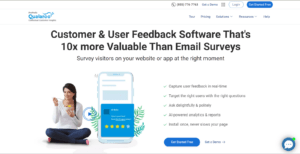 The image showing the seventh NBFC customer feedback tool - Qualaroo
