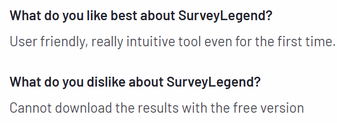 The image shows the SurveyLegend con.