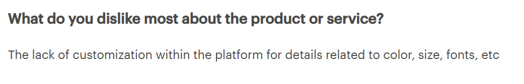 The image shows a con of GetFeedback.