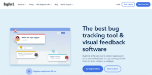 The image shows the seventh website feedback tool - BugHerd