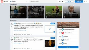 The image shows content recommendations by Reddit