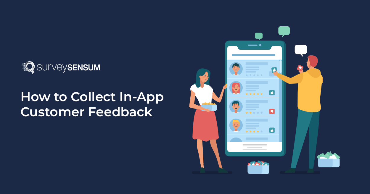 The banner image of the blog on the topic, How to Collect In-App Customer Feedback?