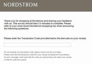 This is how Nordstorm asks customers to fill out the survey and share their experience.