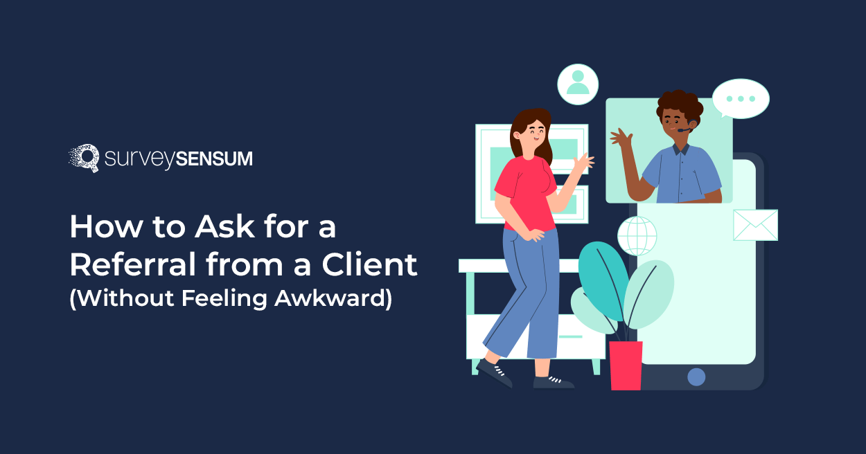 An image that shows a banner image of how to ask for referral from your clients.