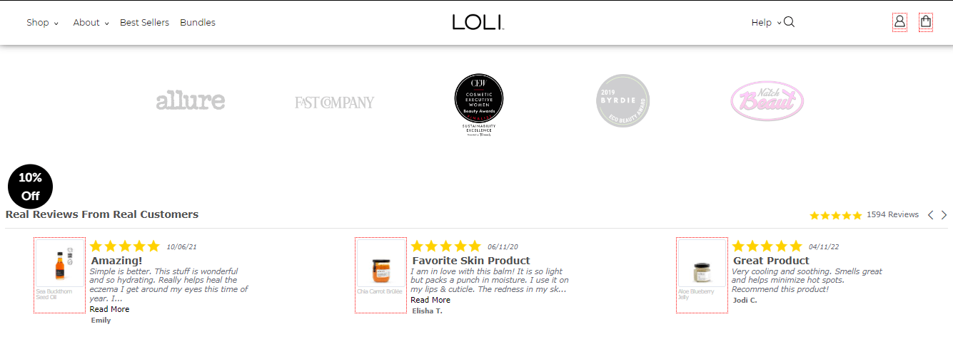 This image shows Text on a webpage stating: Real Reviews From Real Customers 