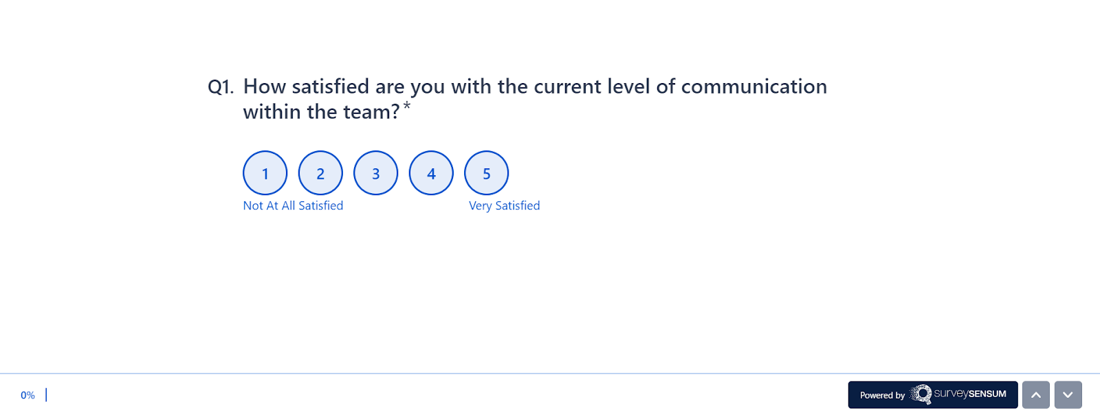 This image shows the example of an employee survey
