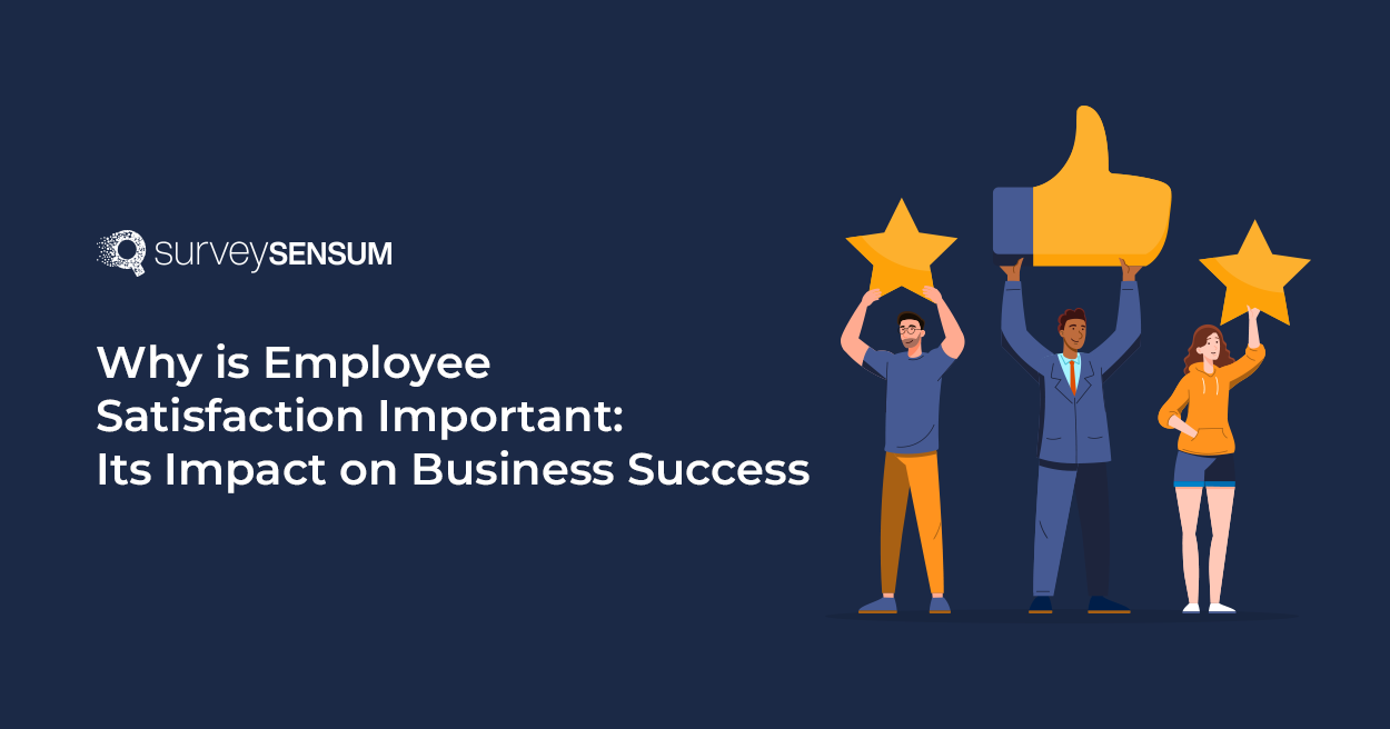 This is the image of Why is Employee Satisfaction Important: Its Impact on Business Success where employees are giving good ratings to their company.