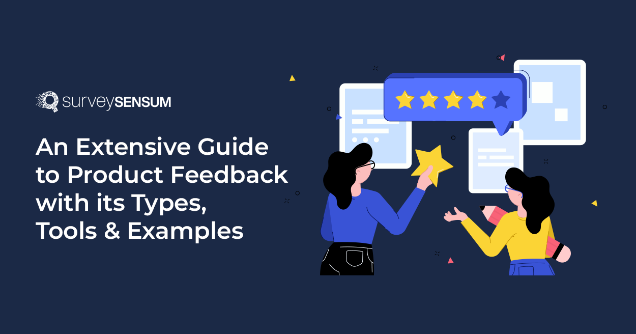 The banner image of the blog on the topic of product feedback where two customers are sharing their feedback about the product