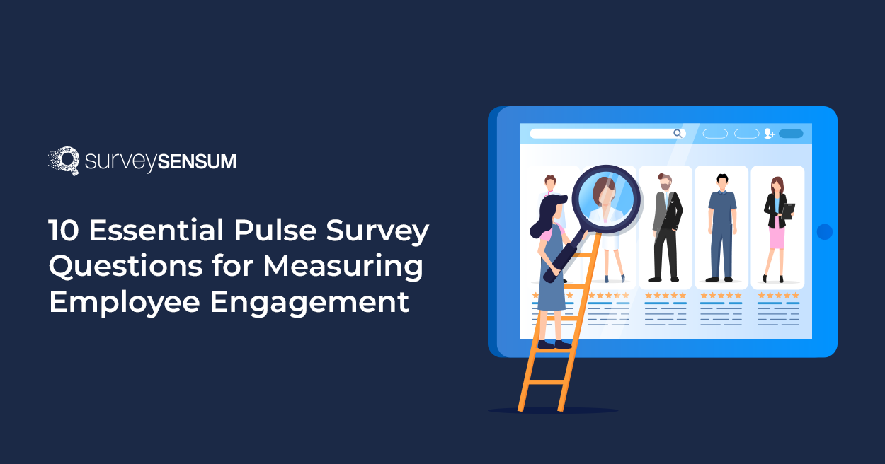 A banner image of “10 Essential Pulse Survey Questions for Measuring Employee Engagement.”