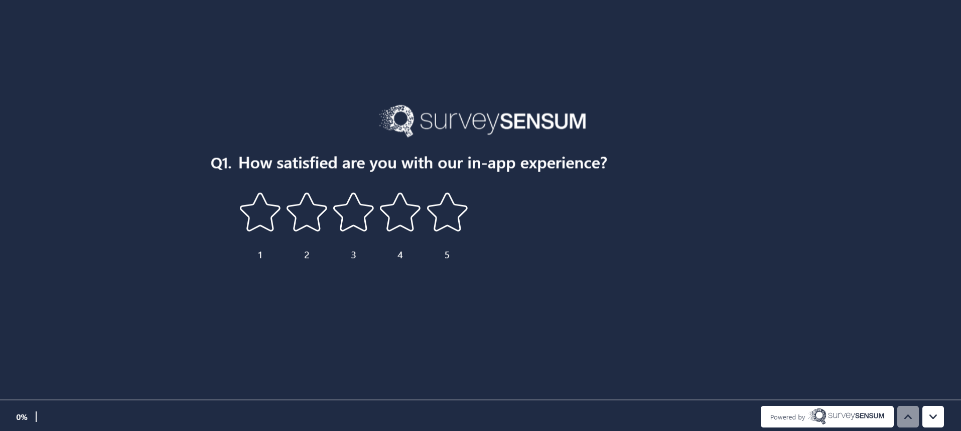 This is the image of a survey with Rating survey type.