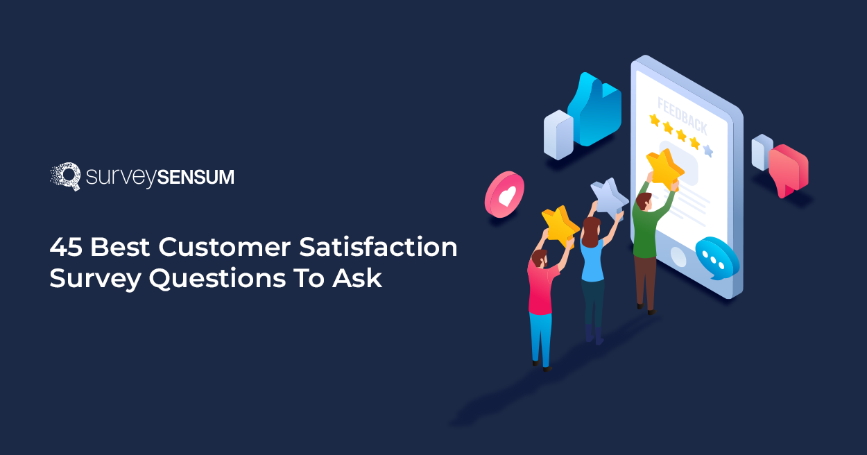 This is the banner image of Customer Satisfaction Survey Questions where customers are giving ratings to a customer survey.