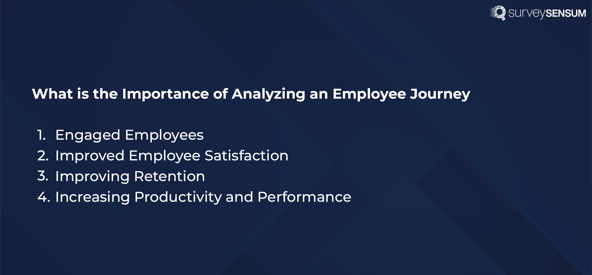 This image shows why an organization should study and analyze employee journeys. 
