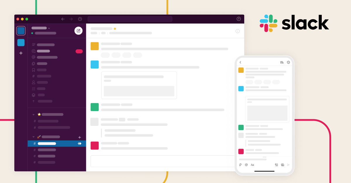 This image shows a team communication platform, Slack, that unifies all your team members in a single location.
