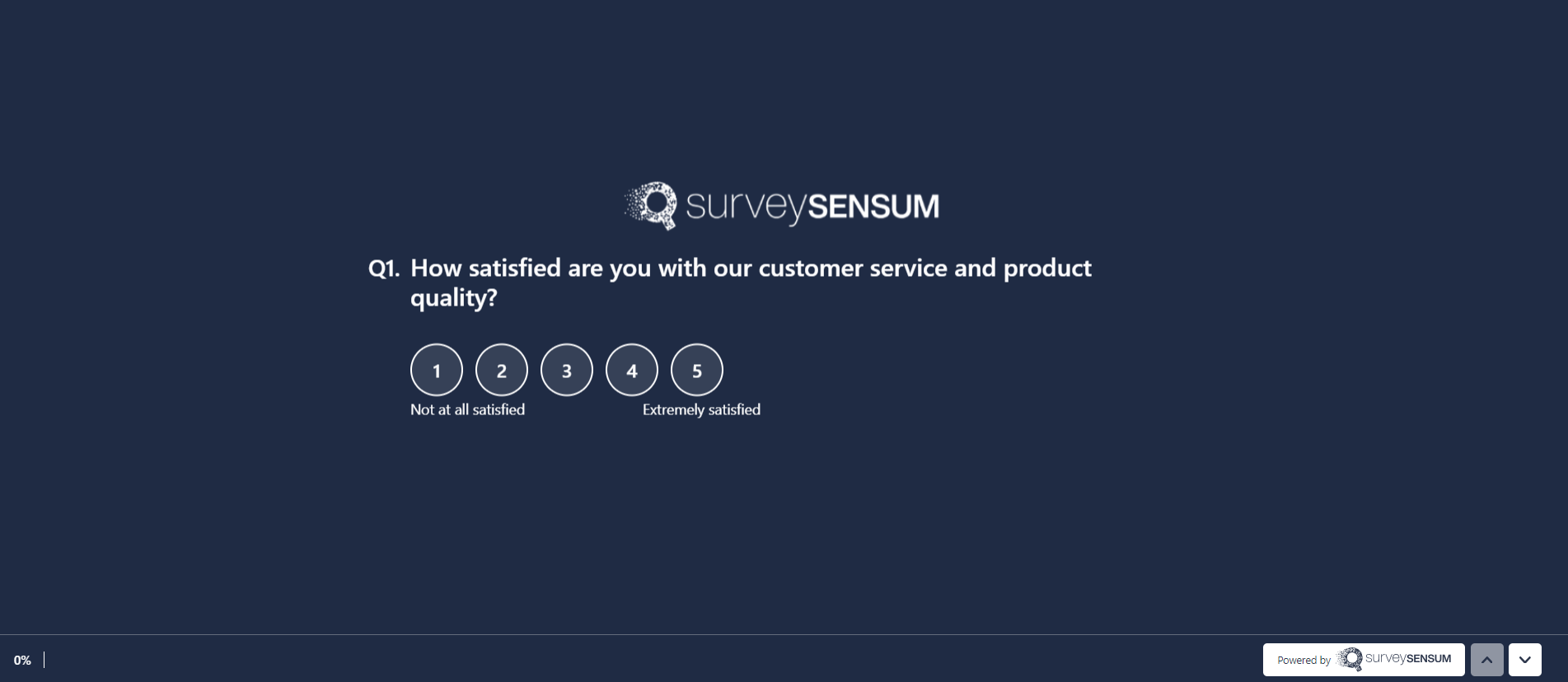 The image shows how a double barreled question is asked using SurveySensum. 