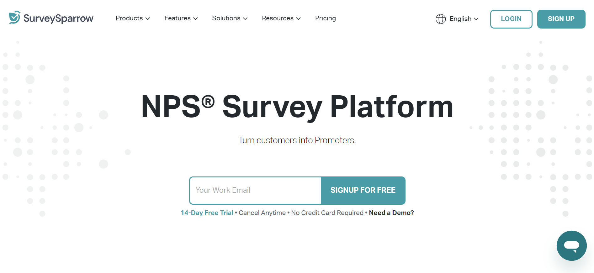 This image depicts the screenshot of SurveySparrow's page on NPS software 