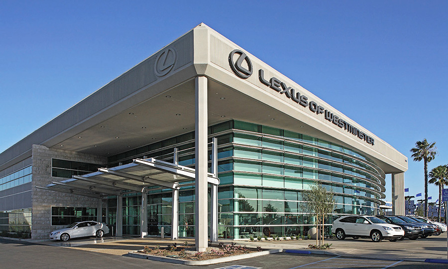  The image shows the inside of one of the Lexus showrooms. 