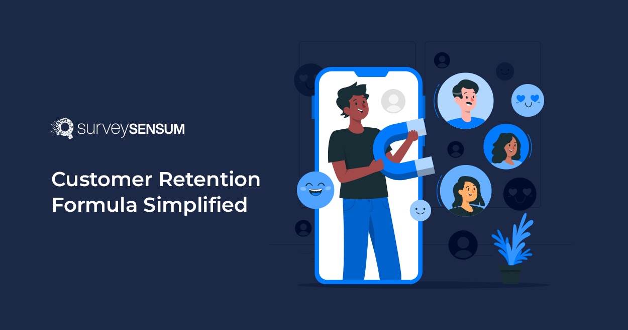 Here is the banner image which is the top image of the blog Customer Retention Formula by SurveySensum