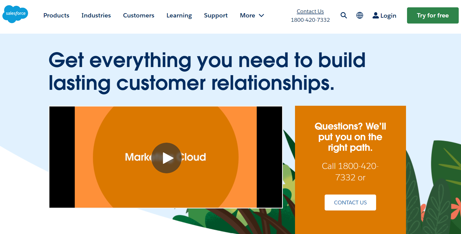  The image shows the homepage of Salesforce Journey Builder - one of the fifth customer journey analytics tools.