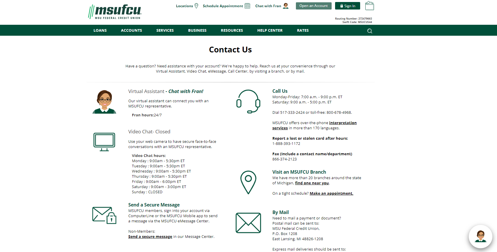 An image showing omnichannel customer service given by Michigan State University Federal Credit Union (MSUFCU) 