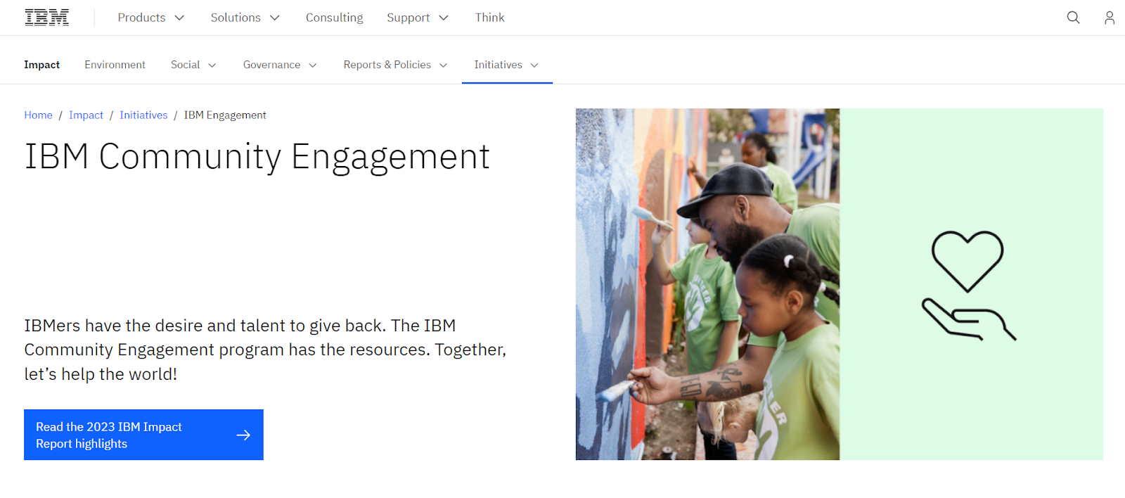 An image showing IBM employee and community engagement 