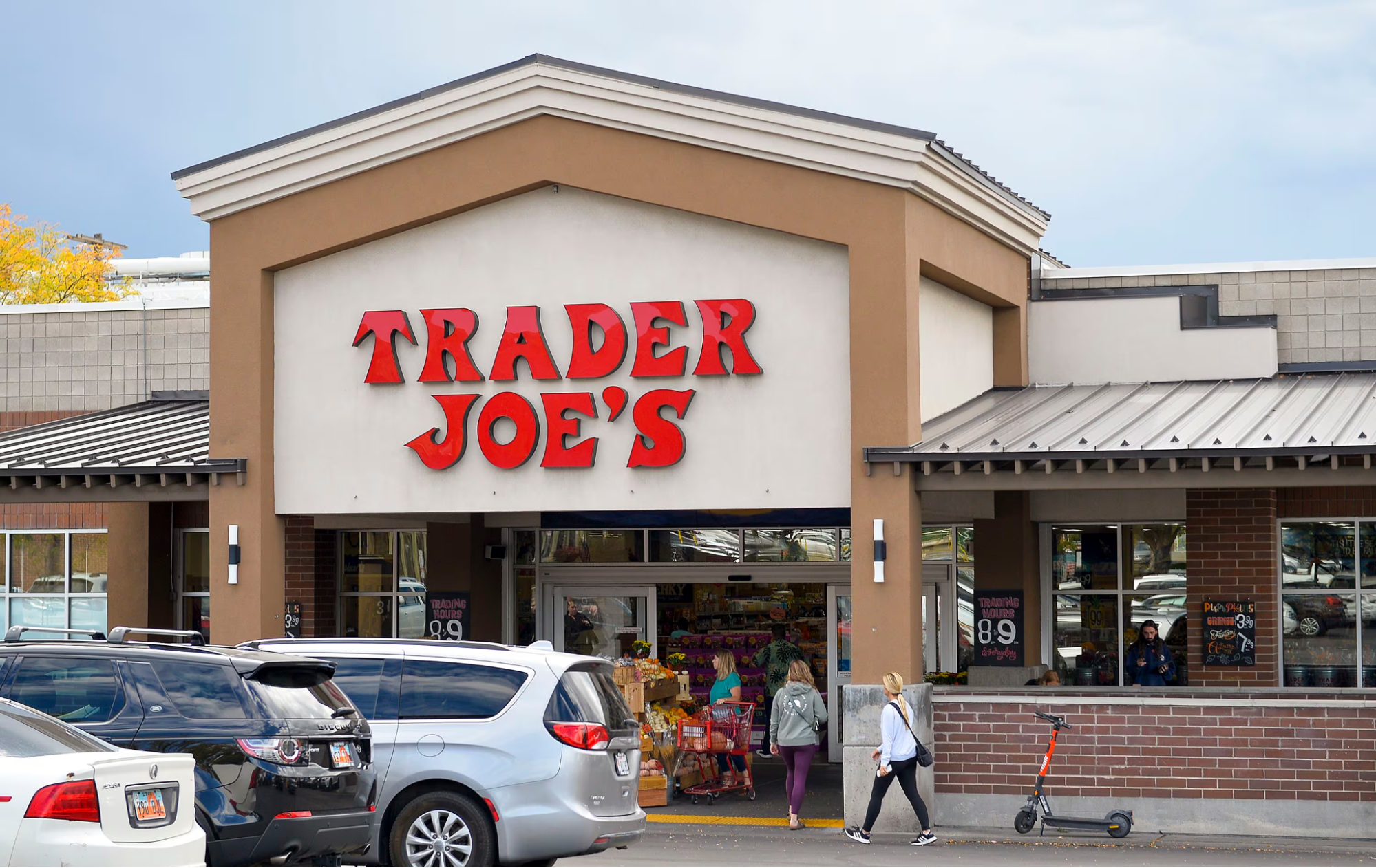 The image shows the inside of one of the Trader Joe’s stores. 